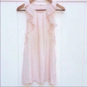 Free People Blush Ruffle Sleeveless Dress